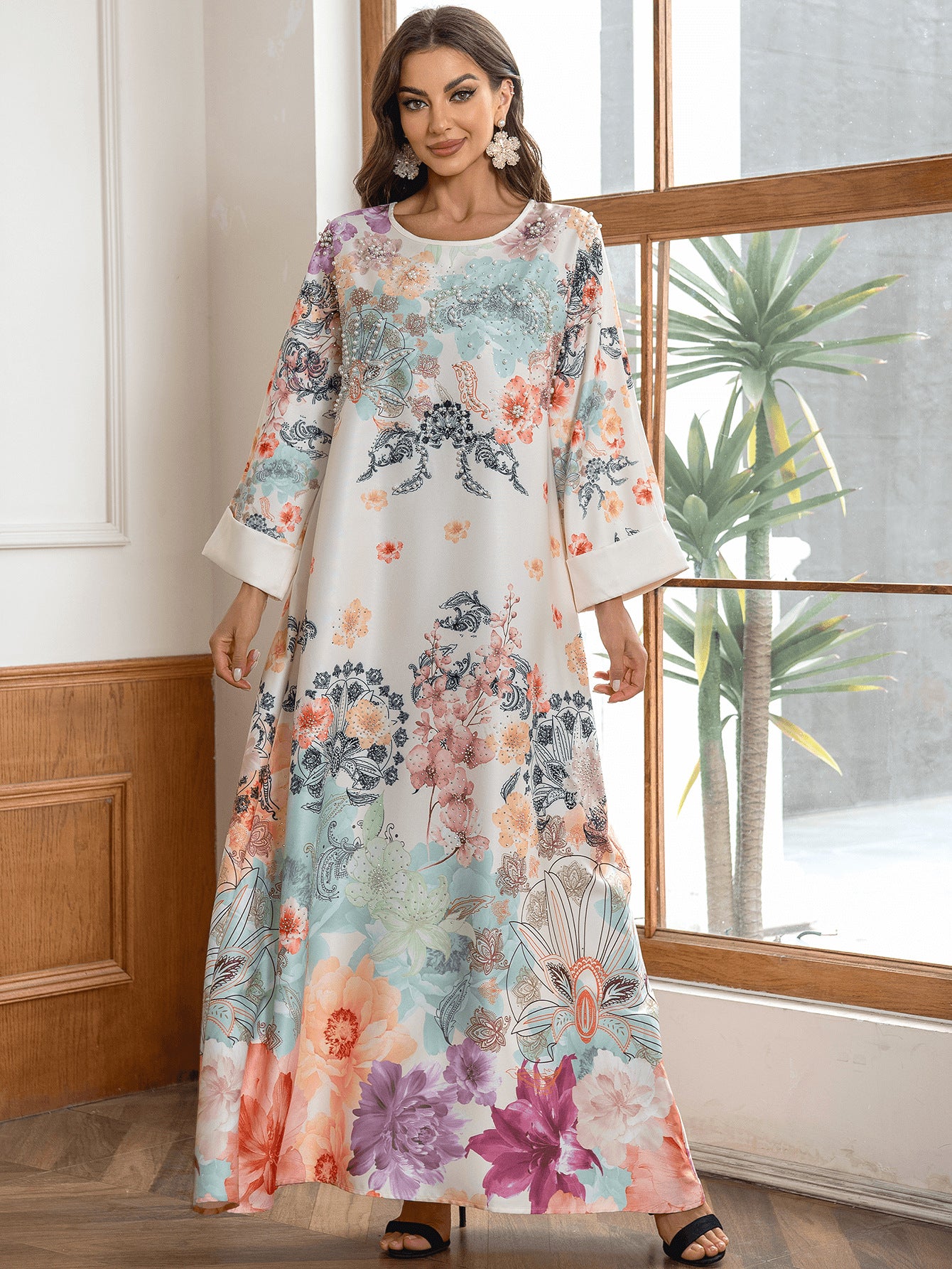 Fashion Nail Diamond Printing Ladies dress