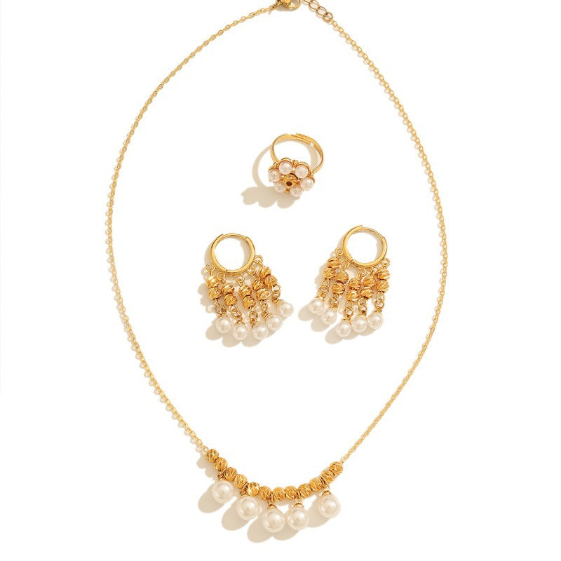 Baroque Pearl Tassel Jewelry Set