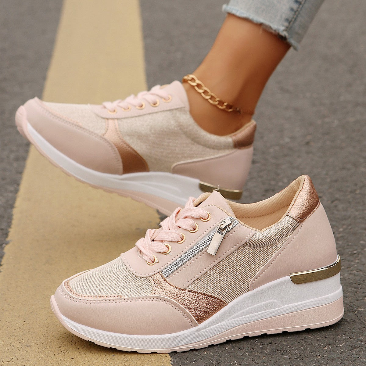 Ladies Slope Heel Shoes