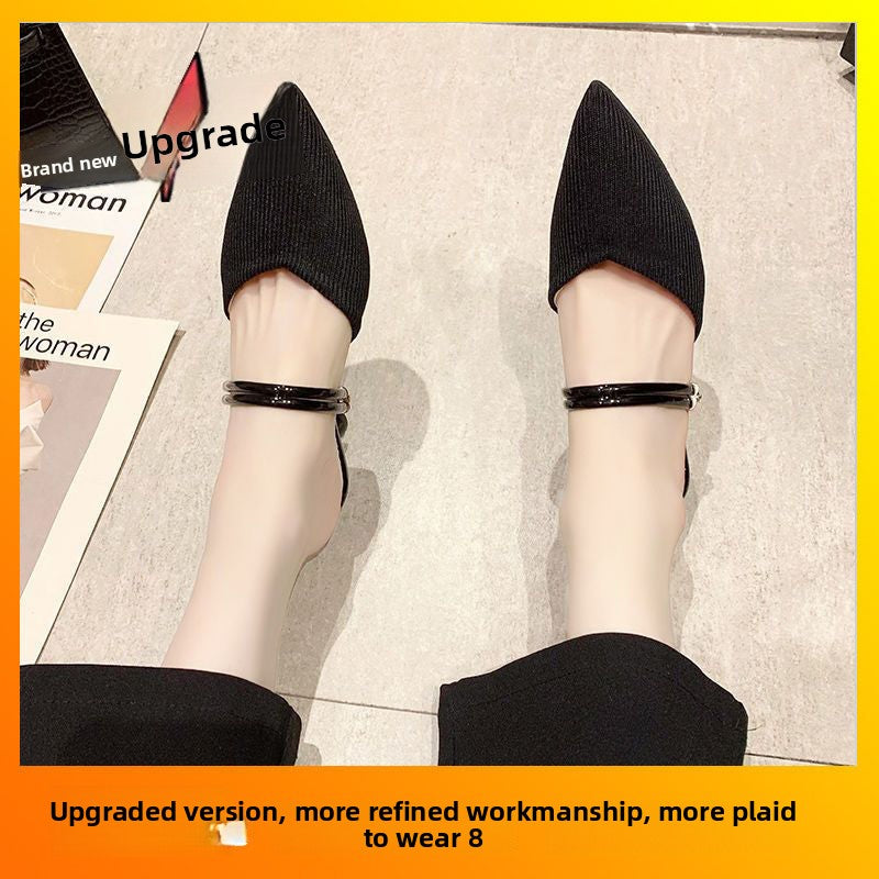 Heightening One Line Toe Half Sandals