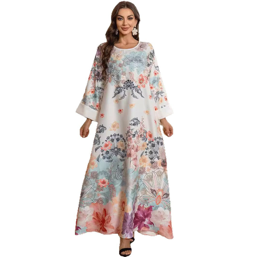 Fashion Nail Diamond Printing Ladies dress