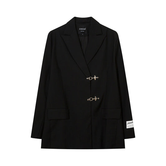 Imported Metal airplane shaped buttoned dress coat