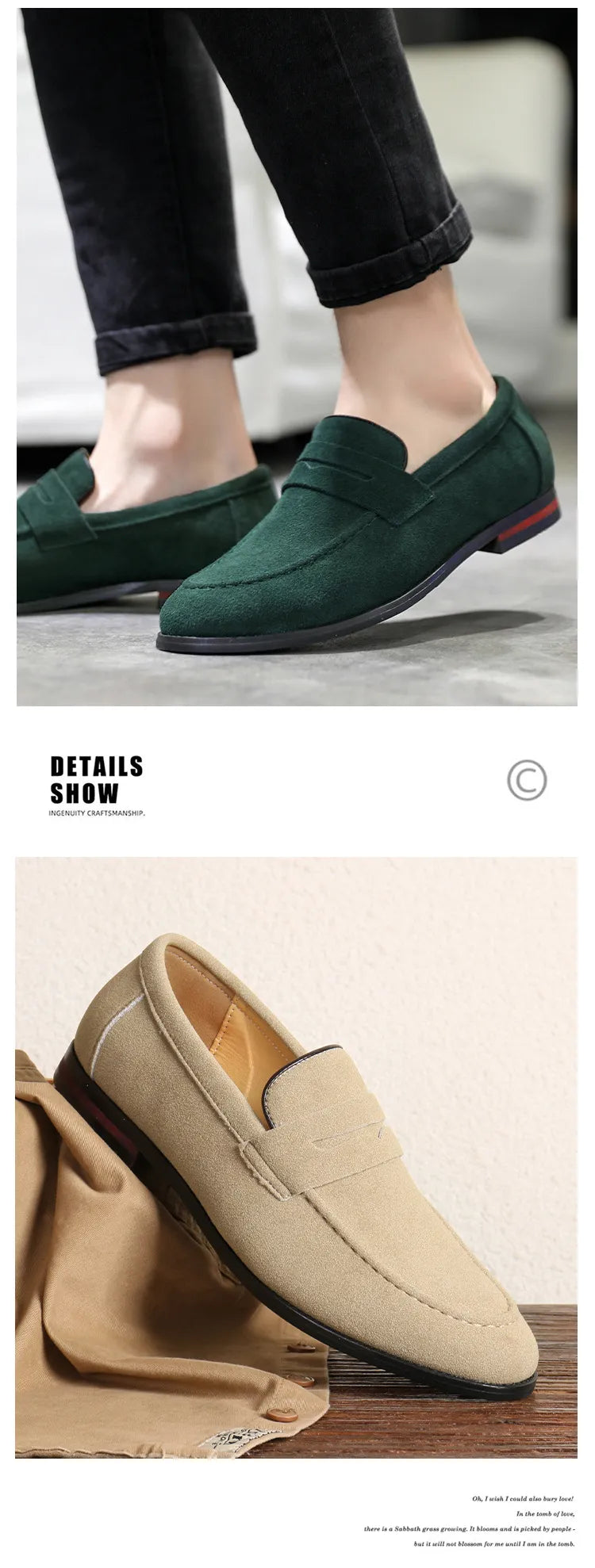 Classic Solid Color Slip-On Loafers