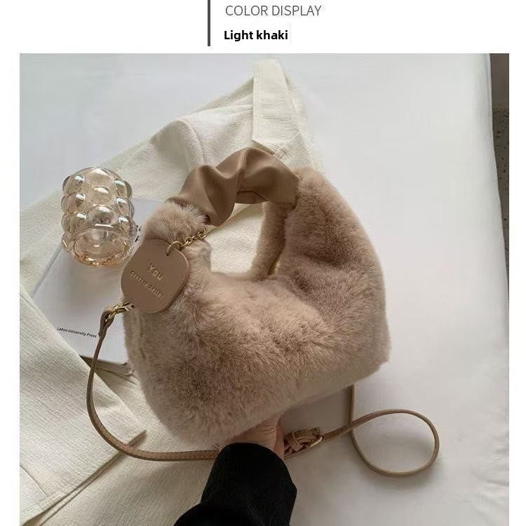 Plush Shoulder Crossbody Bag