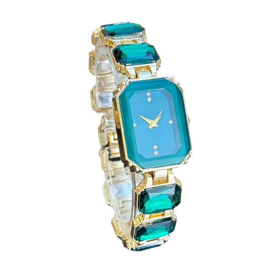 Gemstone Square Ladies Watch