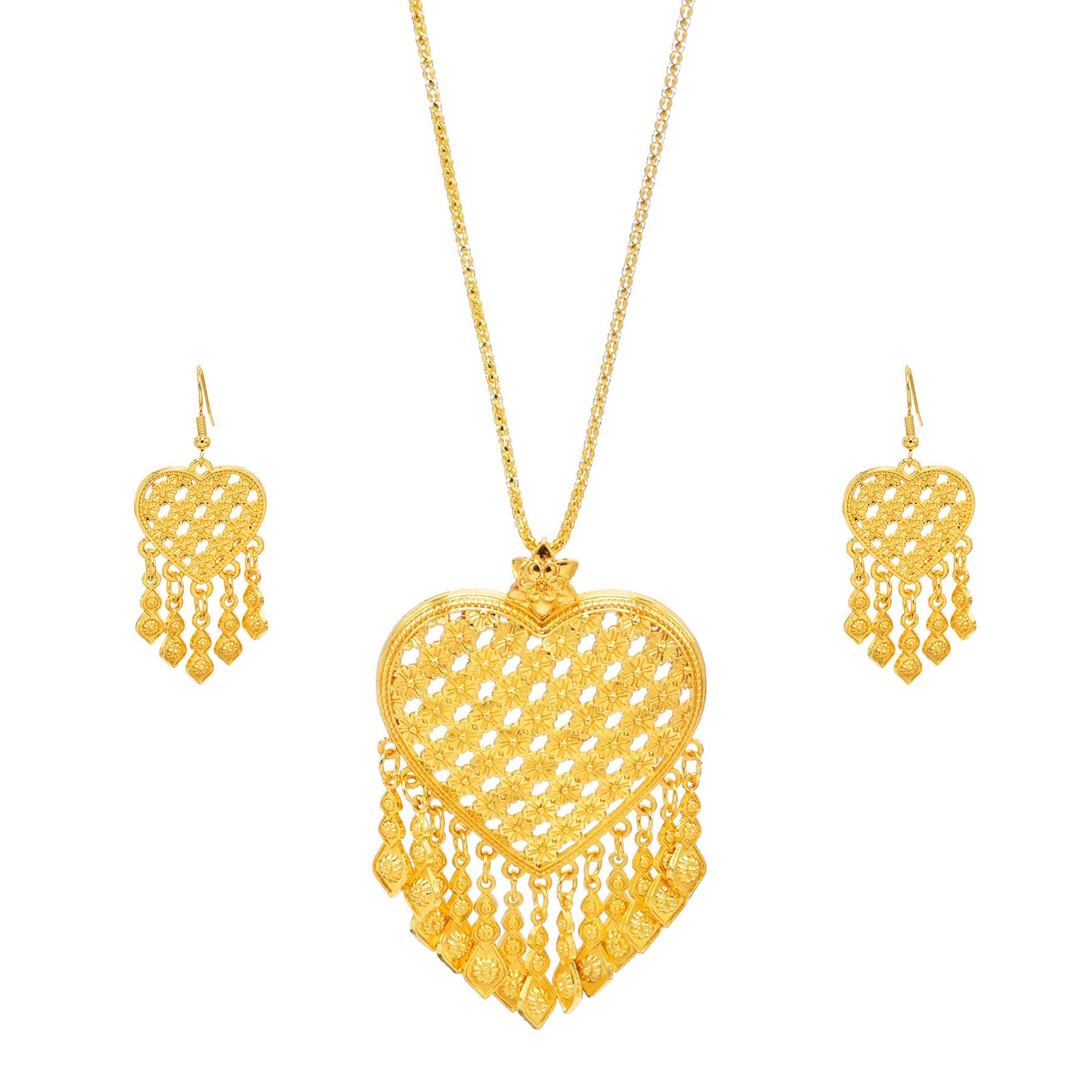 Ethnic Metal Tassel Jewelry Set