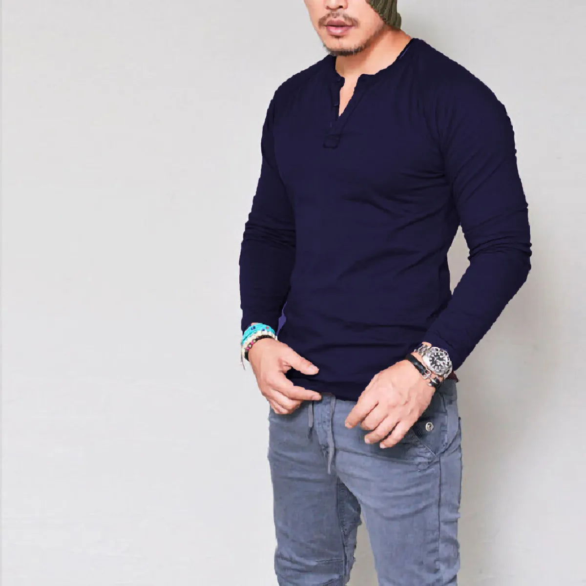 Mens Round Neck Cotton T Shirt