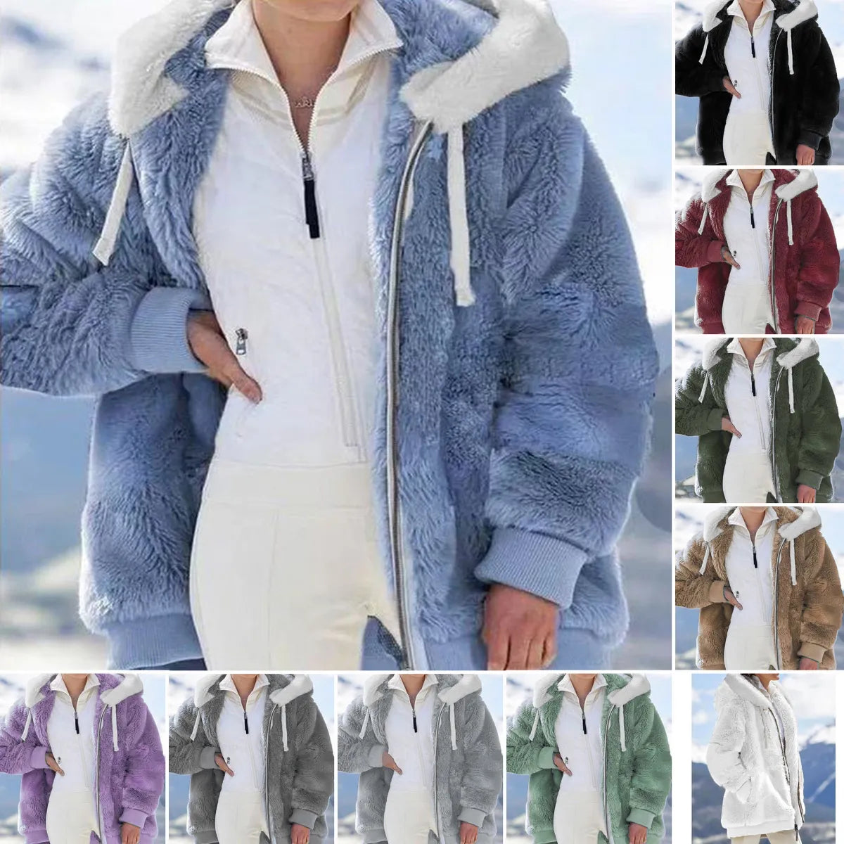 Women's Zipper Hooded Jacket