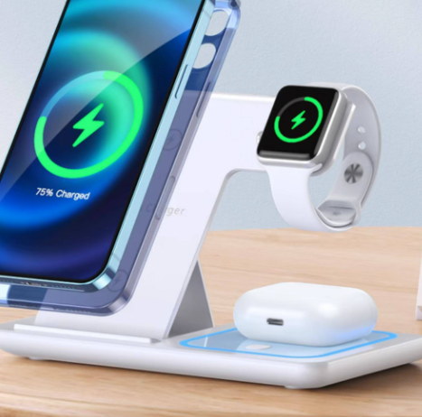 Three-in-One Magnetic Wireless Charging Stand