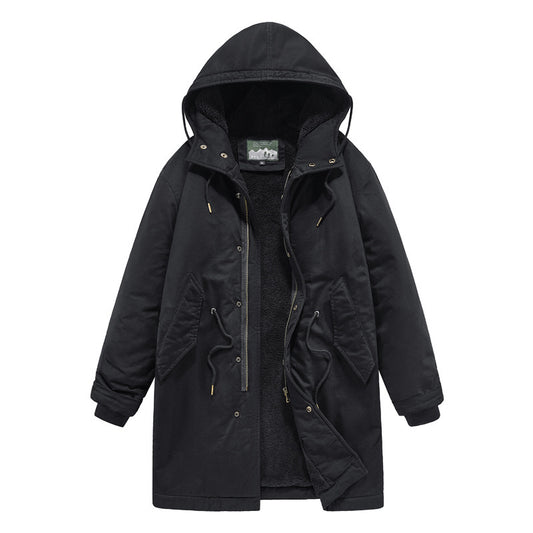 Mens Retro Hooded Cotton Winter Coat