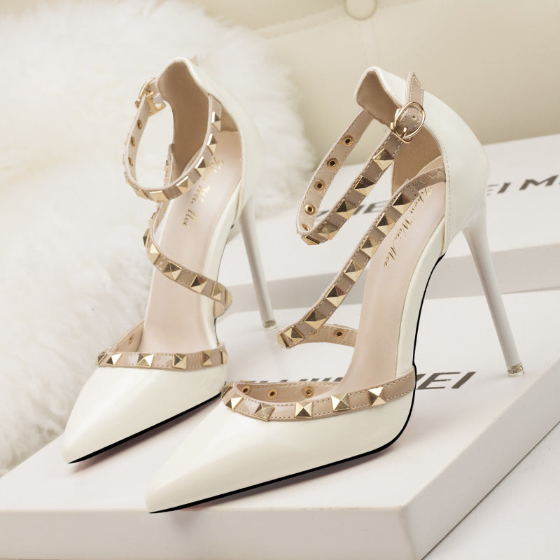 Womens Thin Heel Sandals