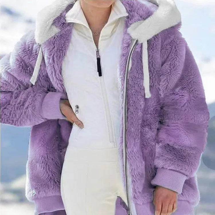 Women's Zipper Hooded Jacket