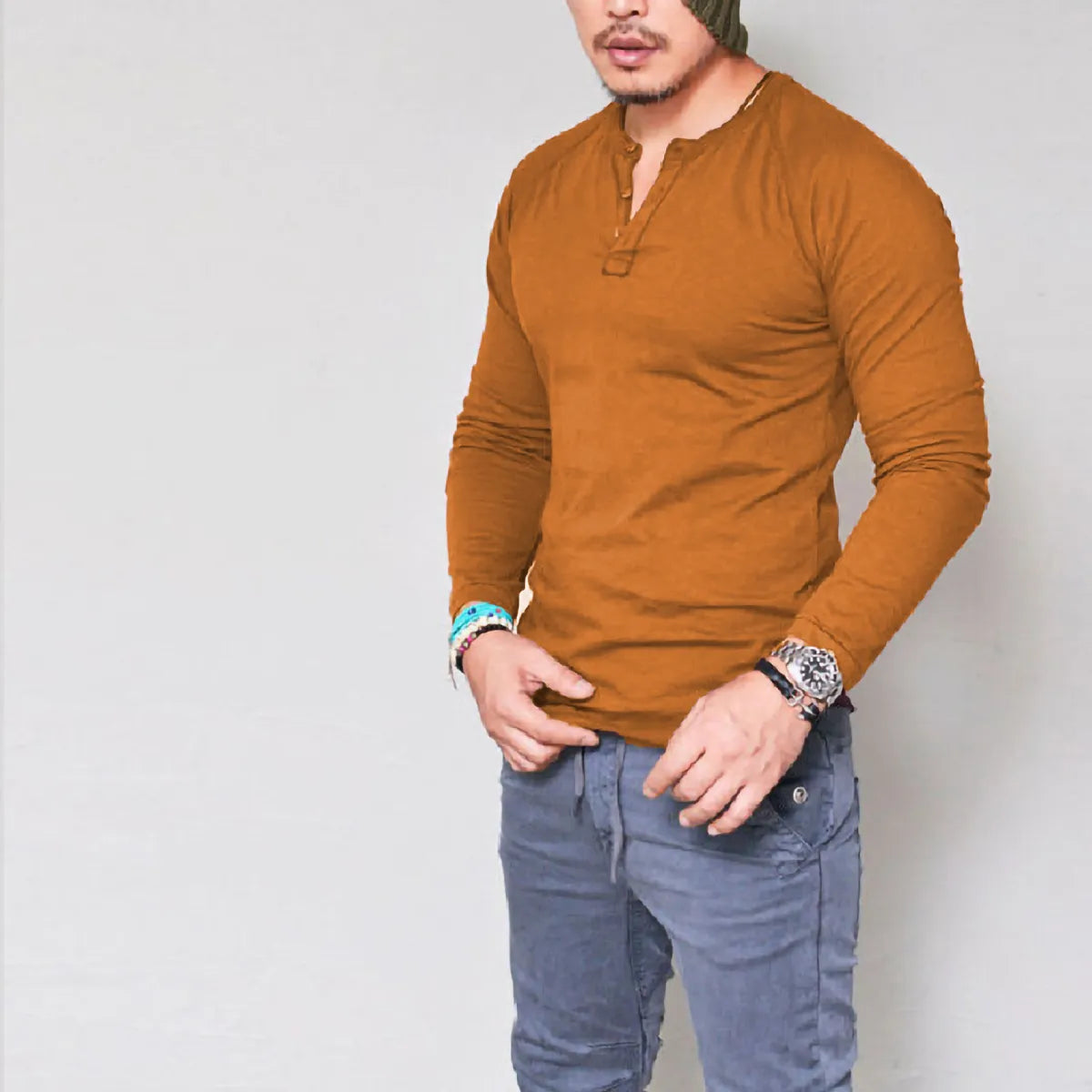Mens Round Neck Cotton T Shirt