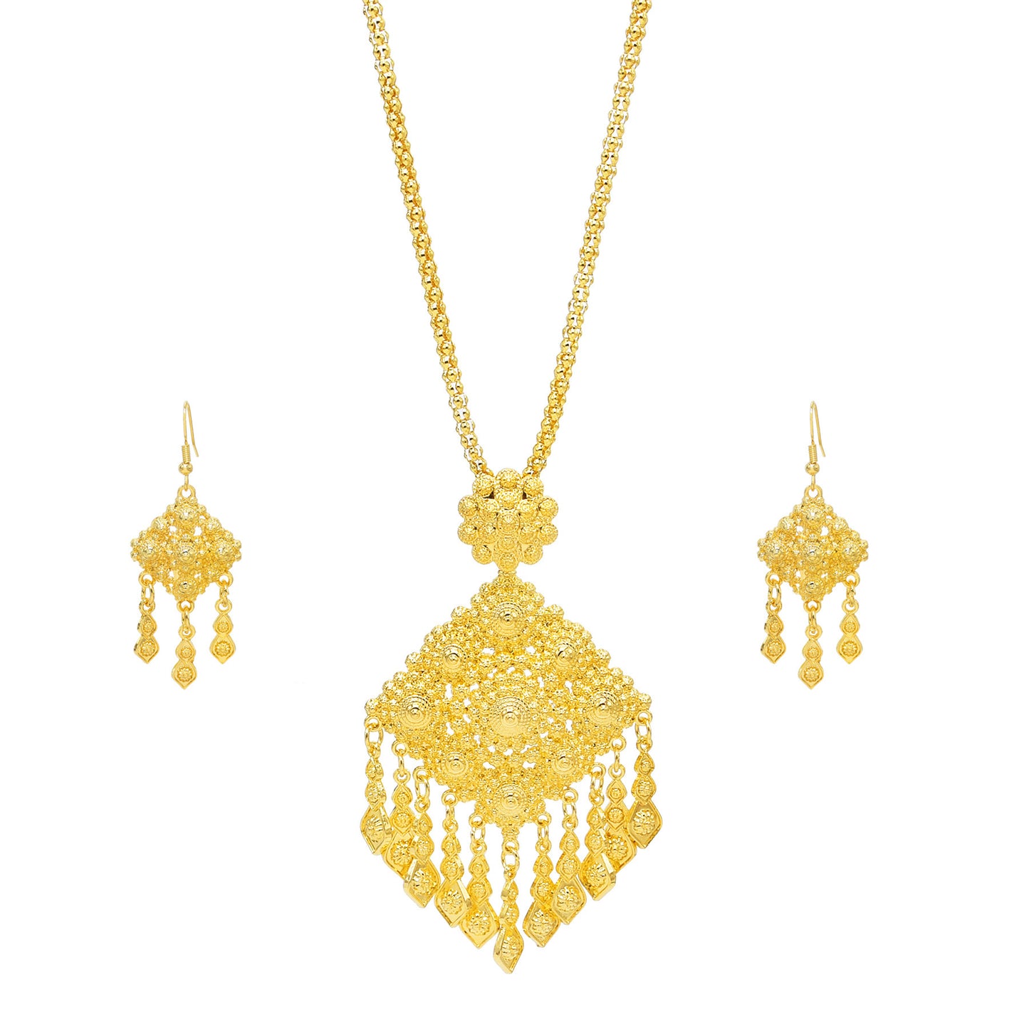 Ethnic Metal Tassel Jewelry Set