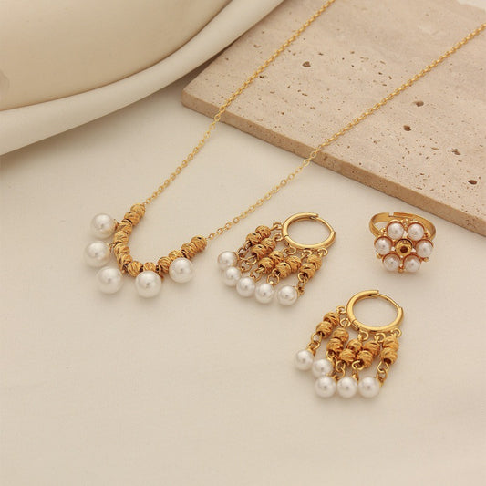 Baroque Pearl Tassel Jewelry Set