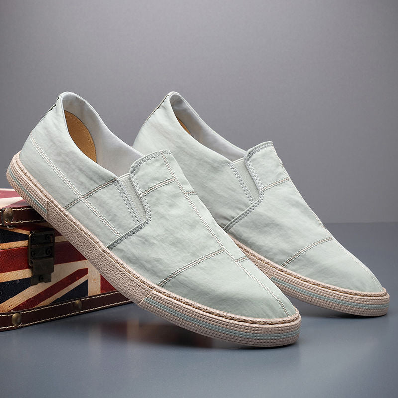 Mens Breathable Canvas Slip-on Loafers
