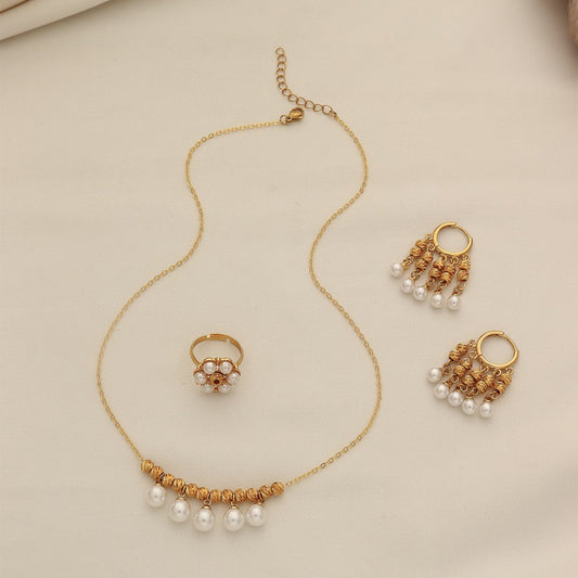 Baroque Pearl Tassel Jewelry Set