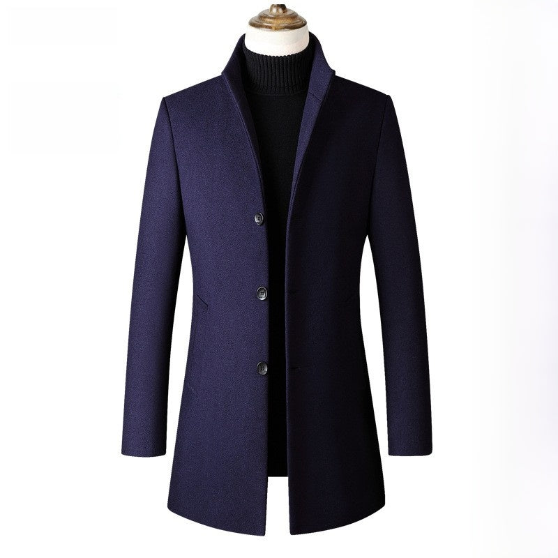 Mens Mid Length Wool Blend Coat