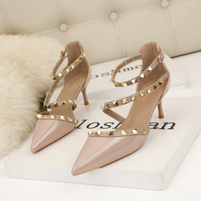 Womens Thin Heel Sandals