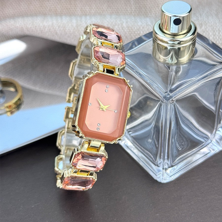 Gemstone Square Ladies Watch
