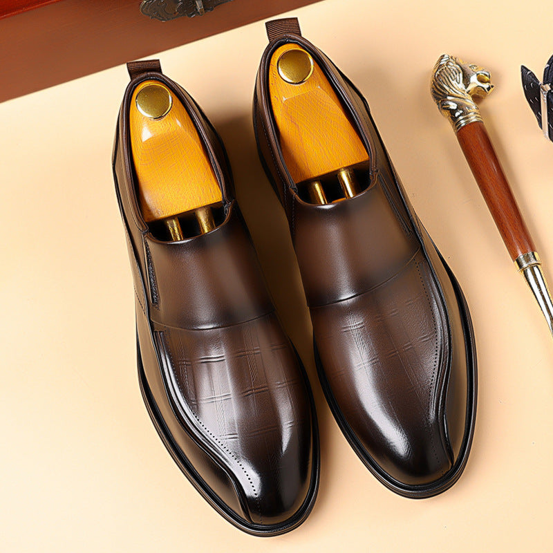 Mens Leather Slip On Business Shoes
