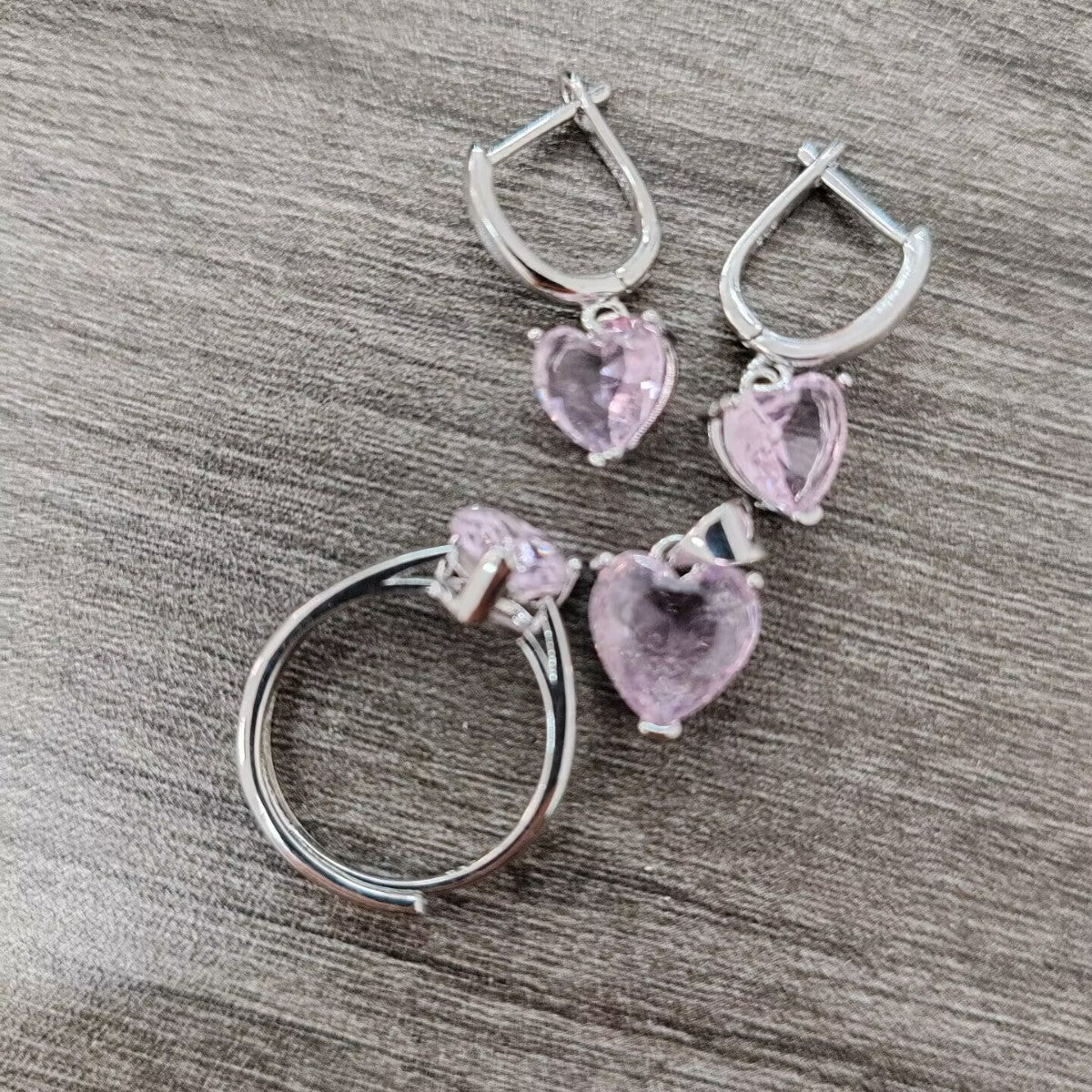 Heart Shaped Zircon Jewelry Set
