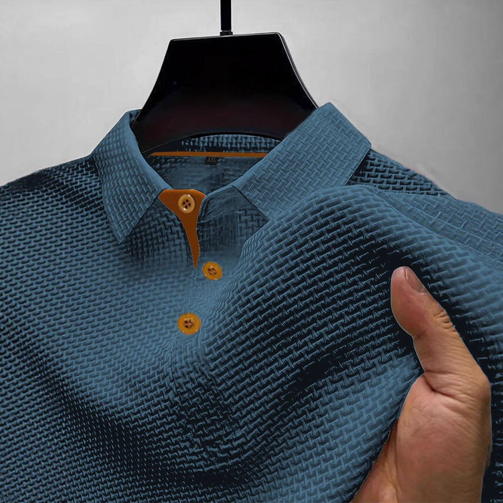 Classy Mesh Ice Silk T-Shirt Short Sleeved