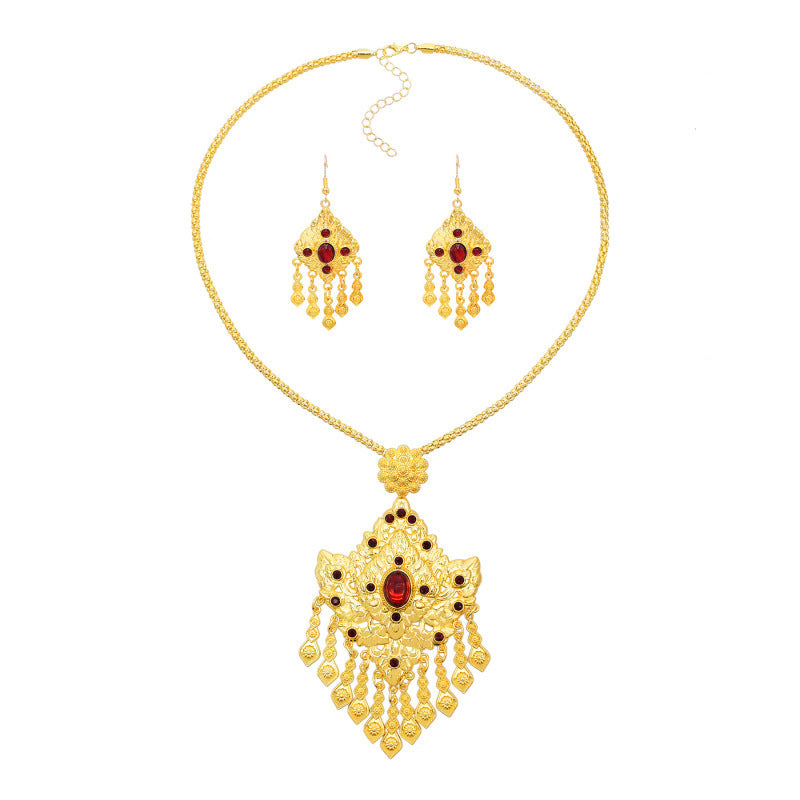 Ethnic Metal Tassel Jewelry Set