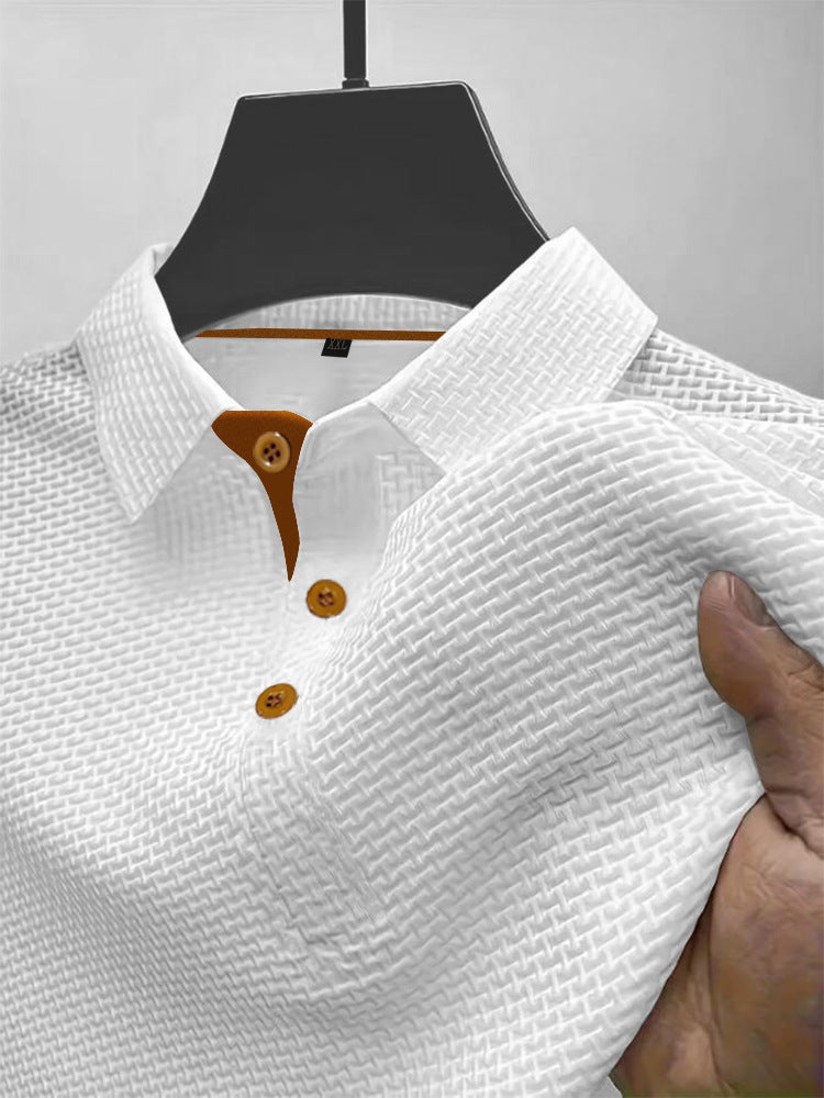 Classy Mesh Ice Silk T-Shirt Short Sleeved