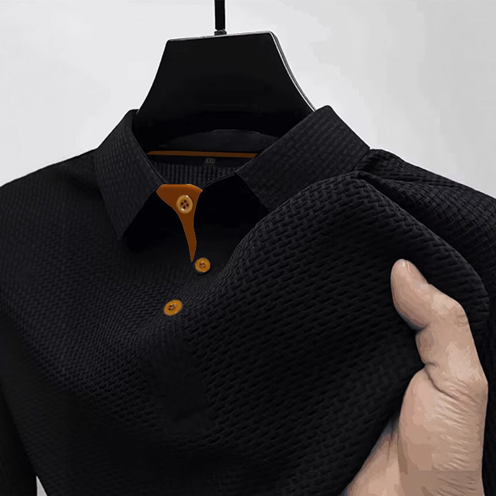 Classy Mesh Ice Silk T-Shirt Short Sleeved