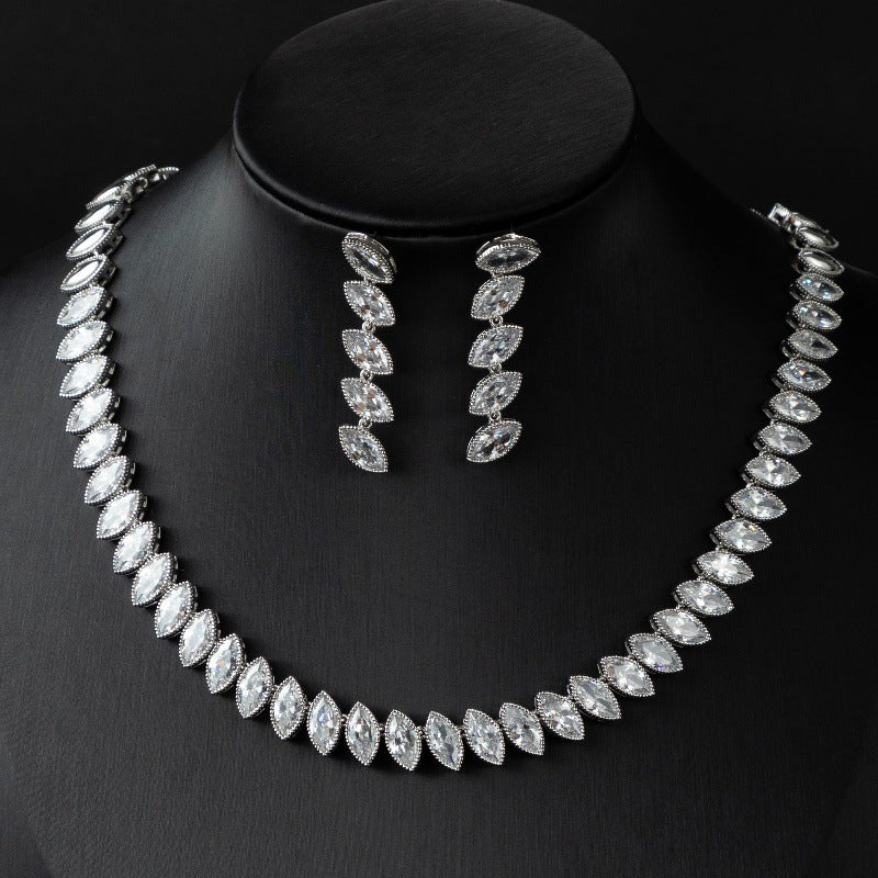 Earrings and necklace jewelry