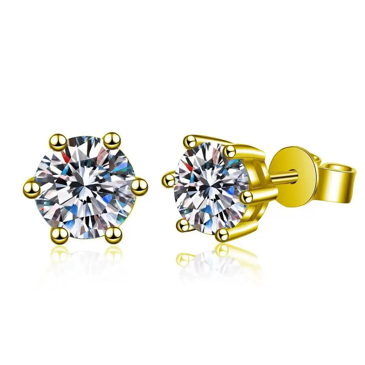 Classic Six Claw Zircon Earrings
