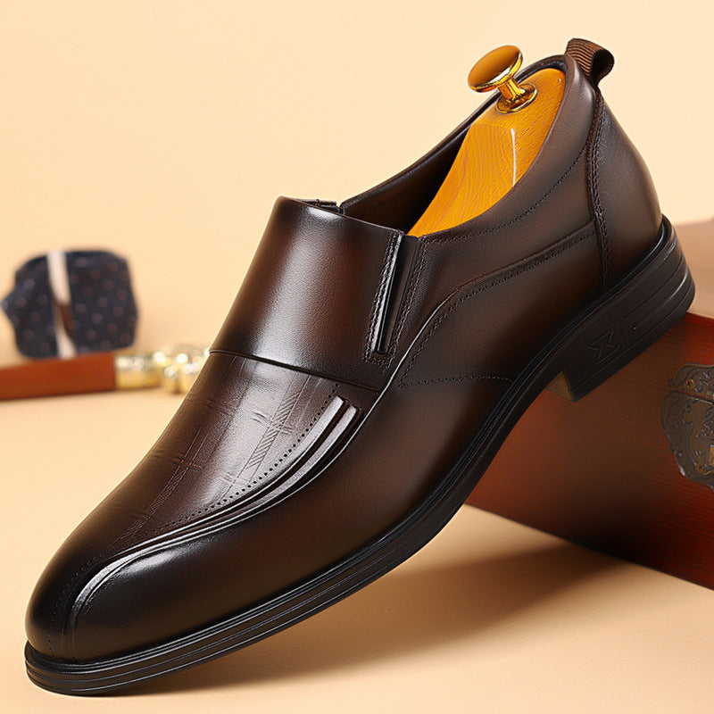 Mens Leather Slip On Business Shoes