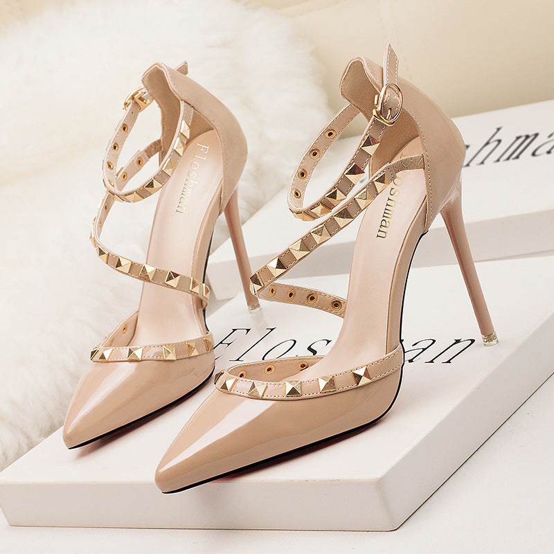 Womens Thin Heel Sandals