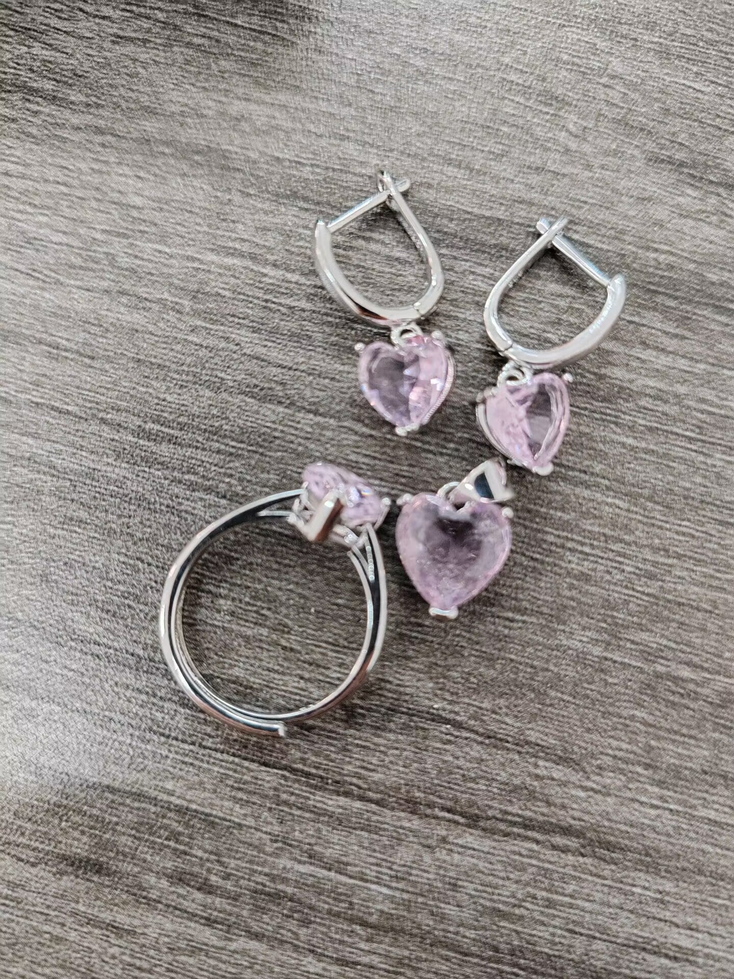 Heart Shaped Zircon Jewelry Set