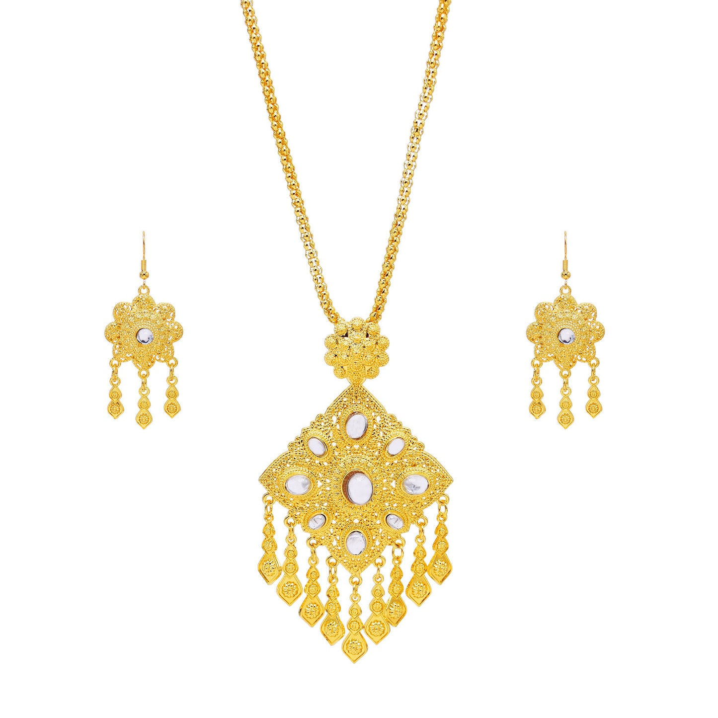 Ethnic Metal Tassel Jewelry Set