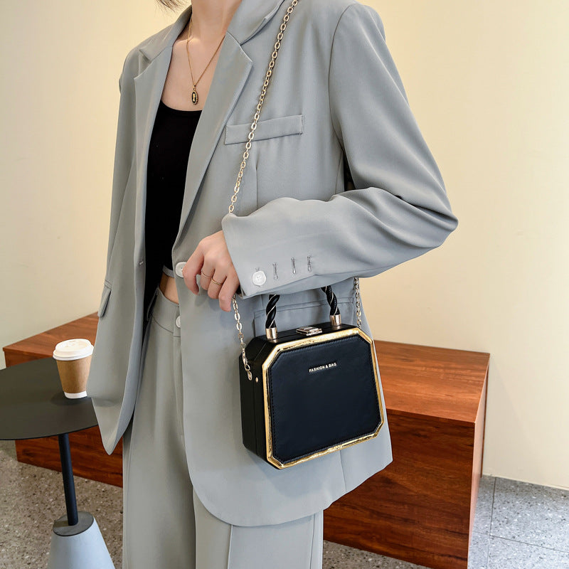 French Chain Box Bag for Women