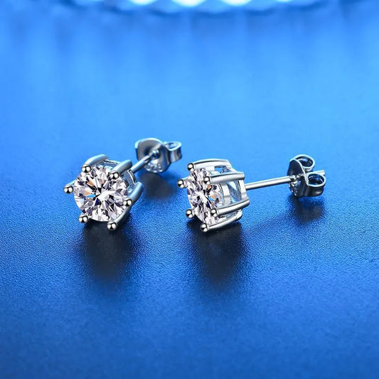 Classic Six Claw Zircon Earrings