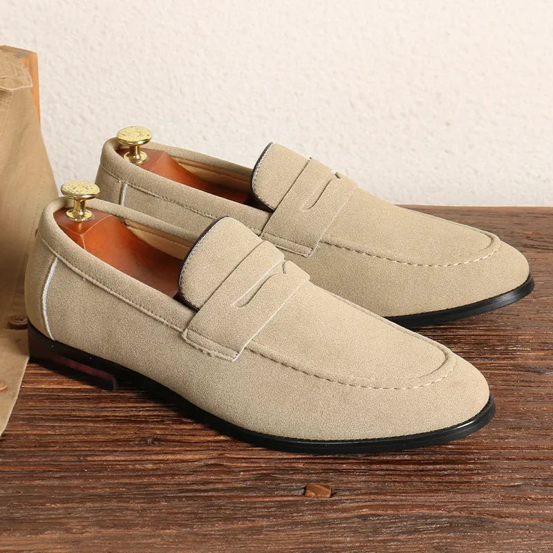 Classic Solid Color Slip-On Loafers