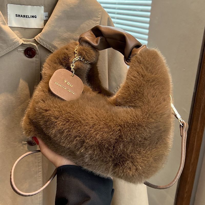 Plush Shoulder Crossbody Bag