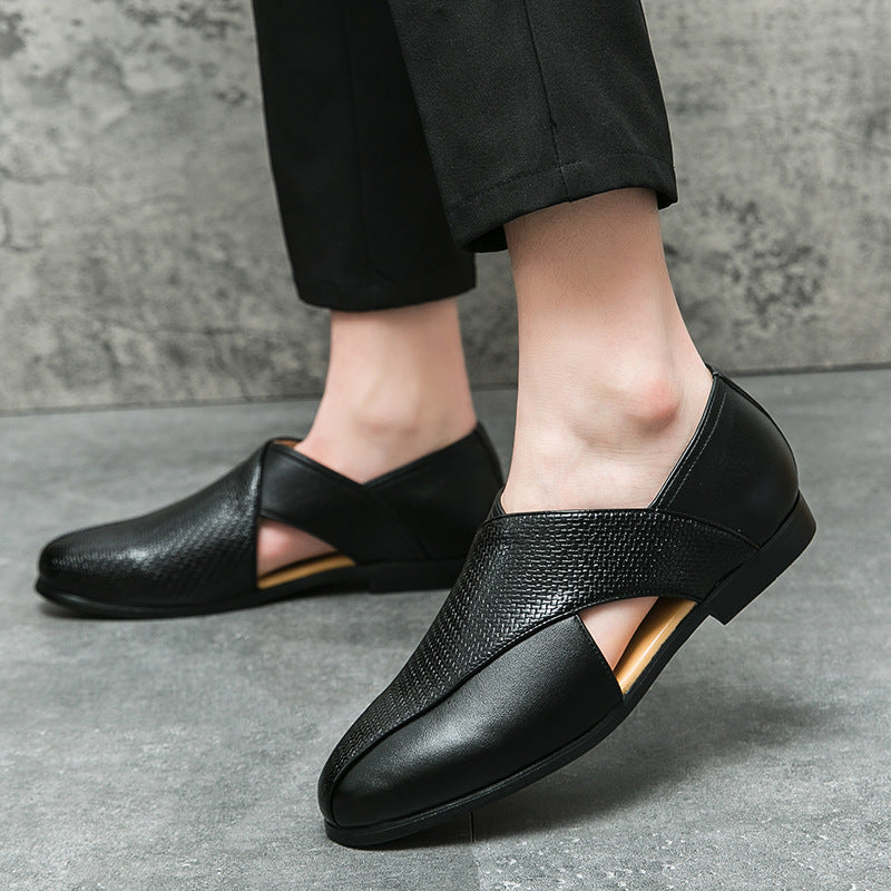 Breathable Woven Leather Sandals