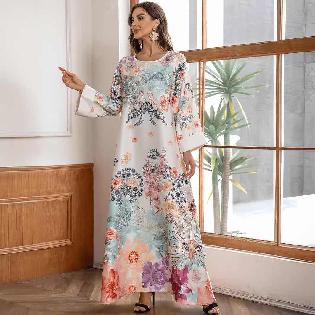 Fashion Nail Diamond Printing Ladies dress