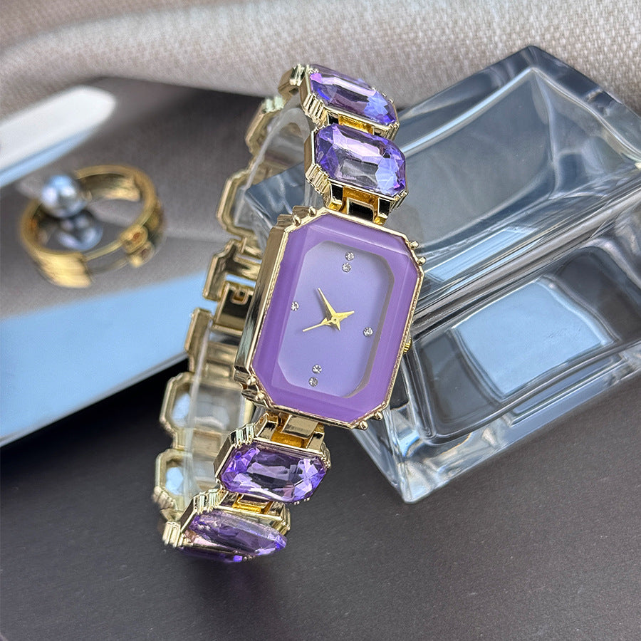 Gemstone Square Ladies Watch