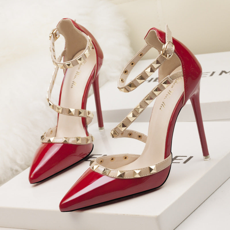 Womens Thin Heel Sandals