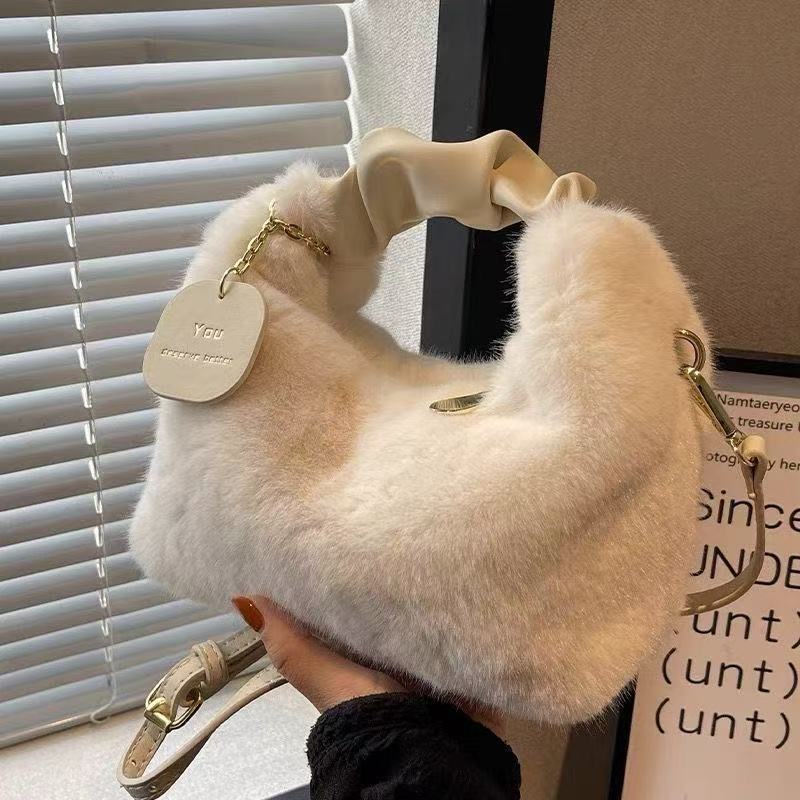 Plush Shoulder Crossbody Bag
