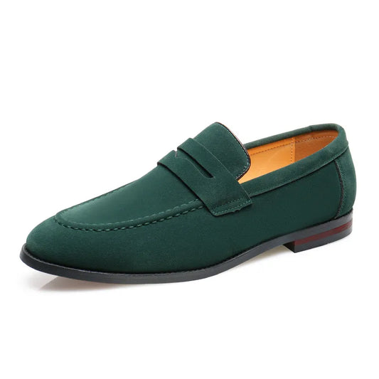 Classic Solid Color Slip-On Loafers