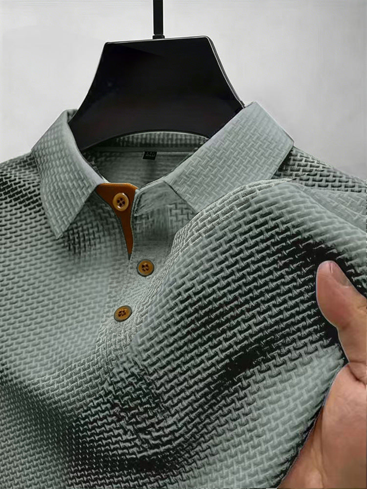 Classy Mesh Ice Silk T-Shirt Short Sleeved