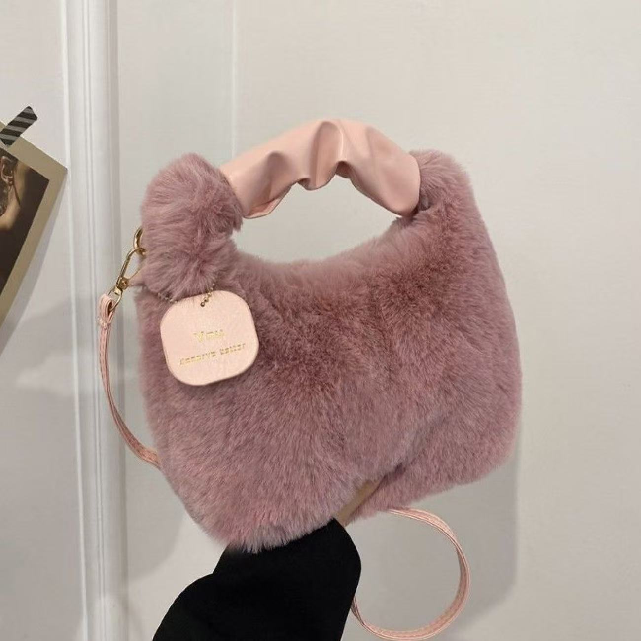 Plush Shoulder Crossbody Bag