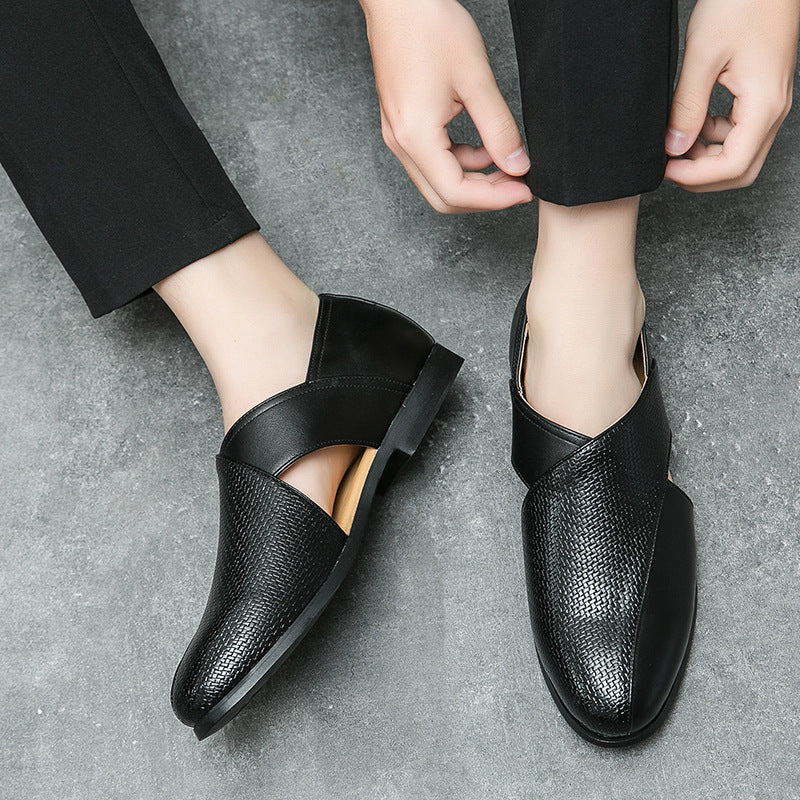 Breathable Woven Leather Sandals
