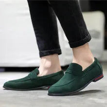 Classic Solid Color Slip-On Loafers